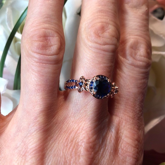 New! Rose gold/sapphire ring size 9 - Picture 6 of 7